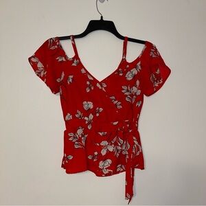 Sienna Sky Red Floral Blouse